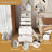 3-in-1 Dressing Table with LED Mirror & Storage Stool