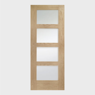 Internal Glazed Oak Shaker Fire Door