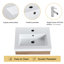  Deyvi 18" Single Sink Wall Mounted Bathroom Vanity,Floating Vanity With 1 Door,White Ceramic Top-1141480437