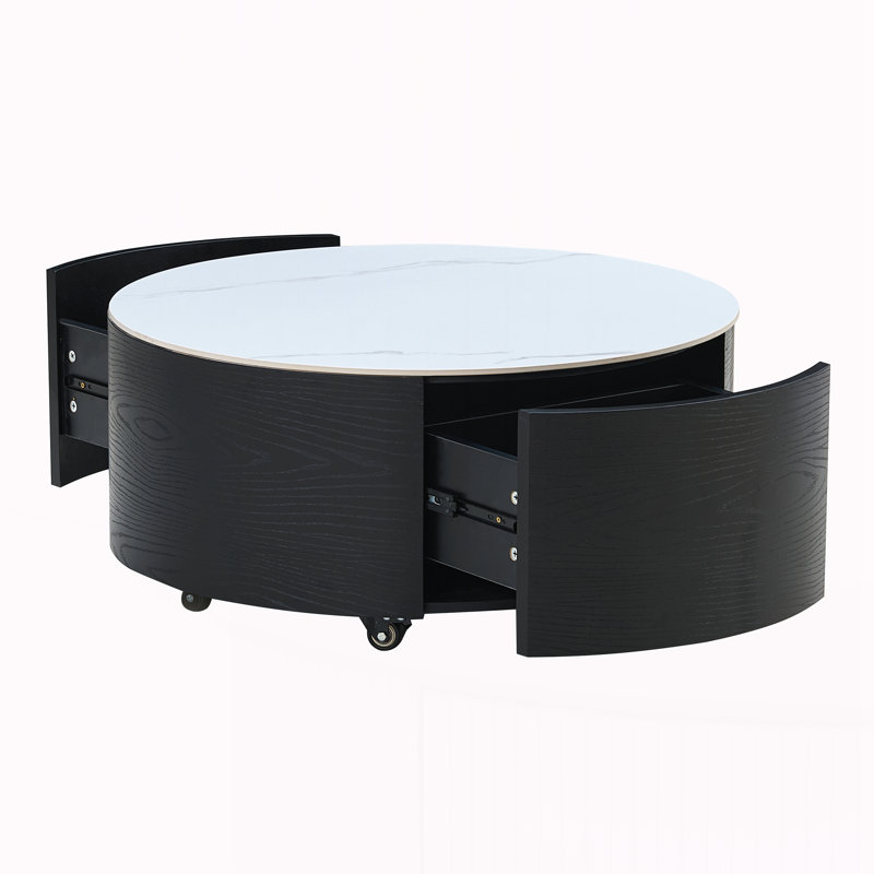 Table basse ronde Modern, Noir