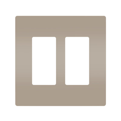 Radiant 2-Gang Decorator Rocker Screwless Wall Plate