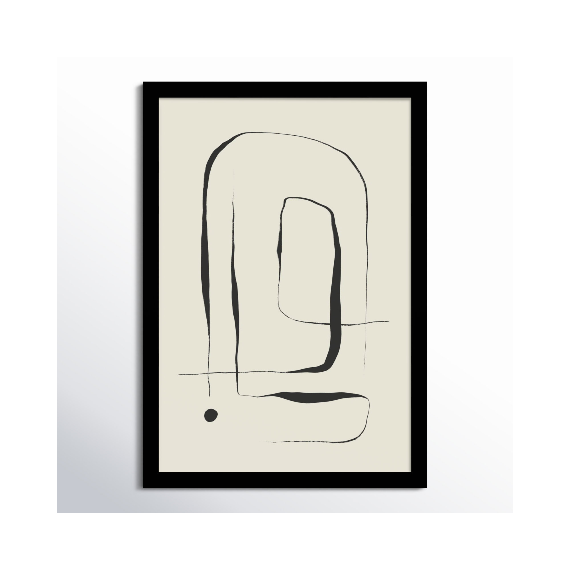 The Point No 2 by Treechild  Wood Framed Wall Art Print, 21" H x 15" W, Black