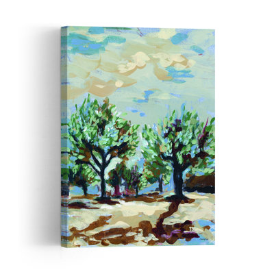 Sunday Olive Trees Abstract Contemporary Olive Tree Landscape Nature Wall Art Print