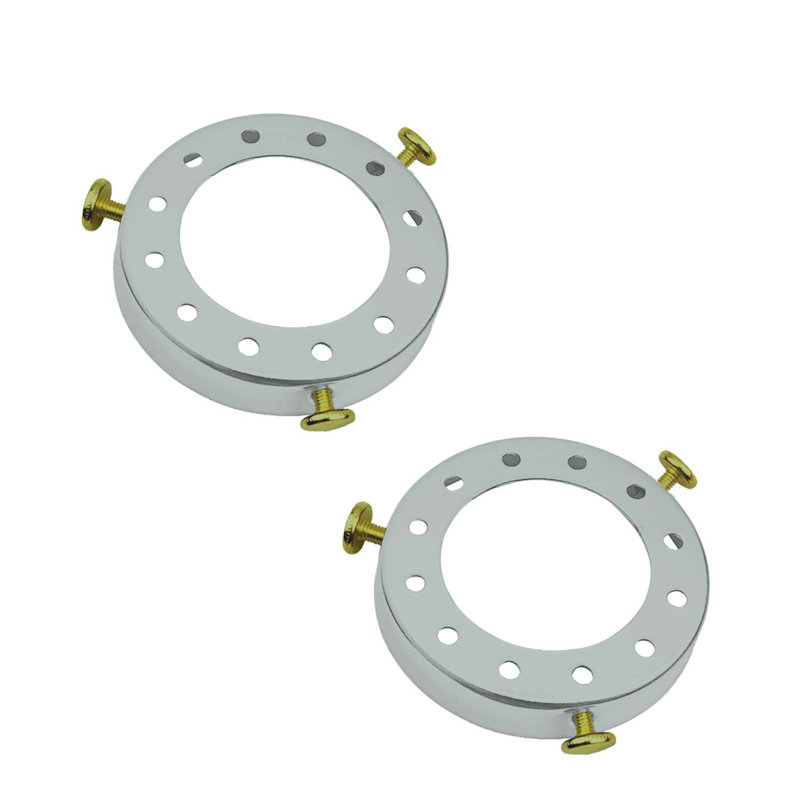 Socket Lampshade Holder Top Collar Ring Adapter Lamp Base Solid Metal Separate Lighting Kit, White