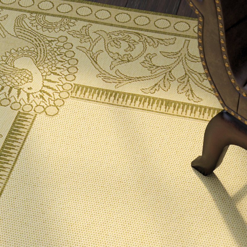 Tapis d'intérieur / extérieur floral Vondrus Performance, Rectangle 4 pi x 5 pi 7 po