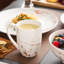 16-Piece Dinnerware, White And Golden, Poreclain Tableware, Dinner Plate, Dessert Plate, Bowl And Mug, Sevice For 4, Ceramic Decal-63881176