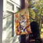 Chat en feuilles d'automne-112700475