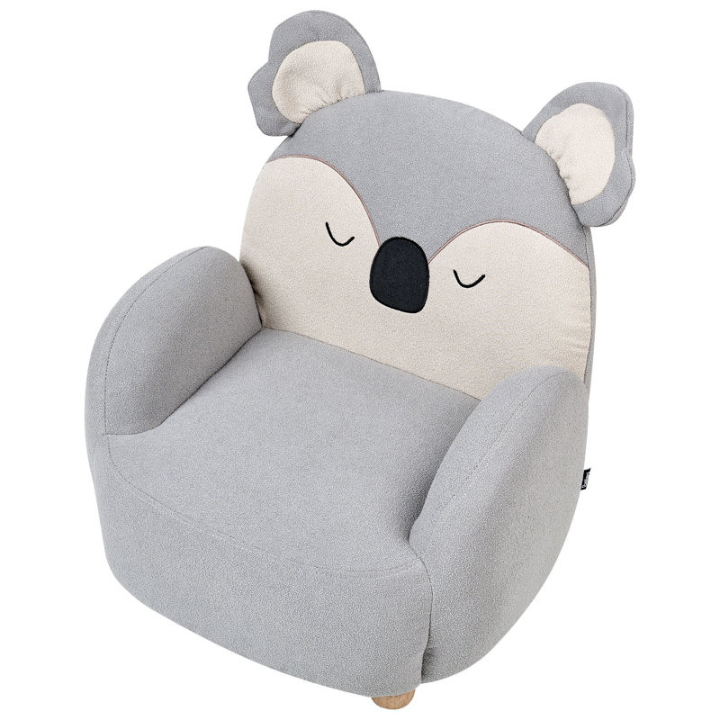 Kids Armchair Koala HERVIK, Brown/White/Grey