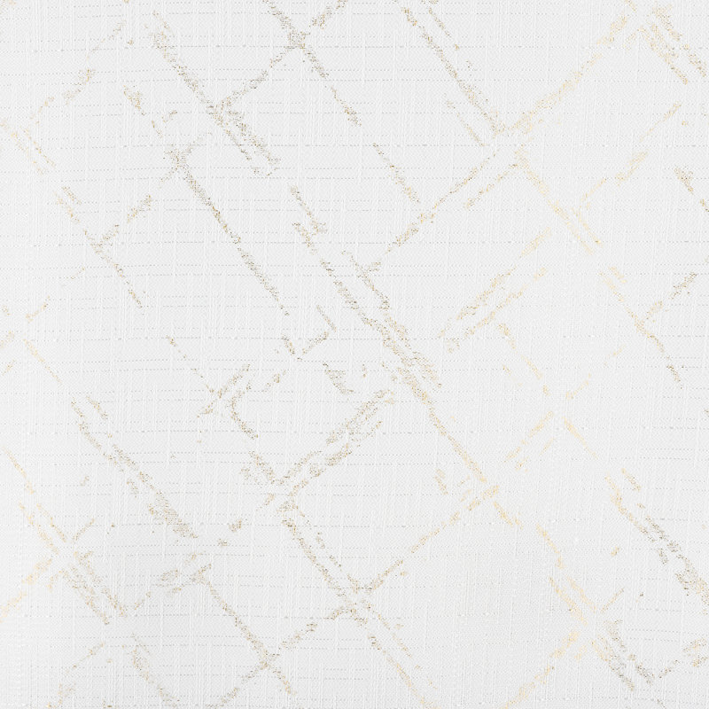 Soho Foil Print Window Curtain, White/Gold