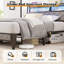 Base de lit Nevio avec tête de lit et station de charge, base de lit plateforme en métal avec lumières RVB-1032132338