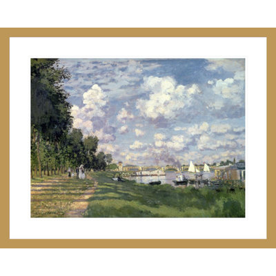 «The Port at Argenteuil» par Claude Monet, impression giclée encadrée