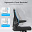 Chaise de bureau ergonomique en filet avec support lombaire - Accoudoirs rabattables, roulettes pour la maison / le bureau / d'étude (capacité de 350 lb)-578397917-578397918