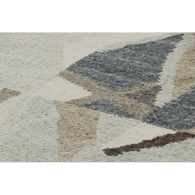 Scandinavian Wool Geometric Area Rug, Rectangle 10' x 14'