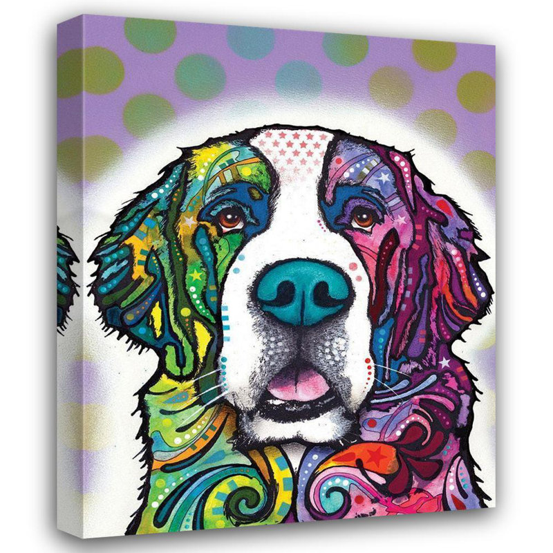 Art sur toile de la collection Latitude Russ® Dean Russo, titre: Saint Bernard DEARUS150113, H 45 po x l 36 po