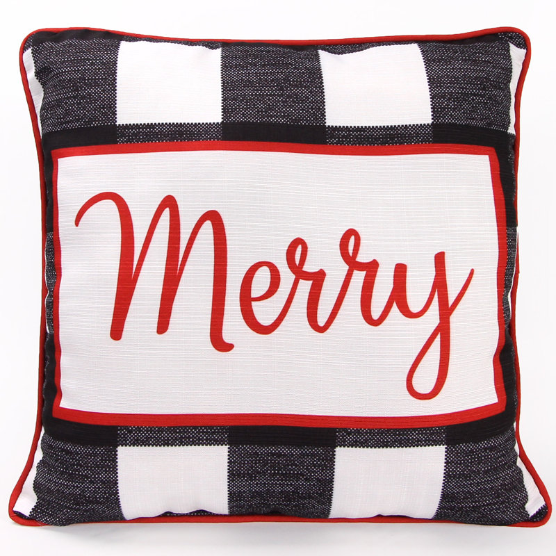18" x 18" Indoor Throw Pillow, Merry Stripe