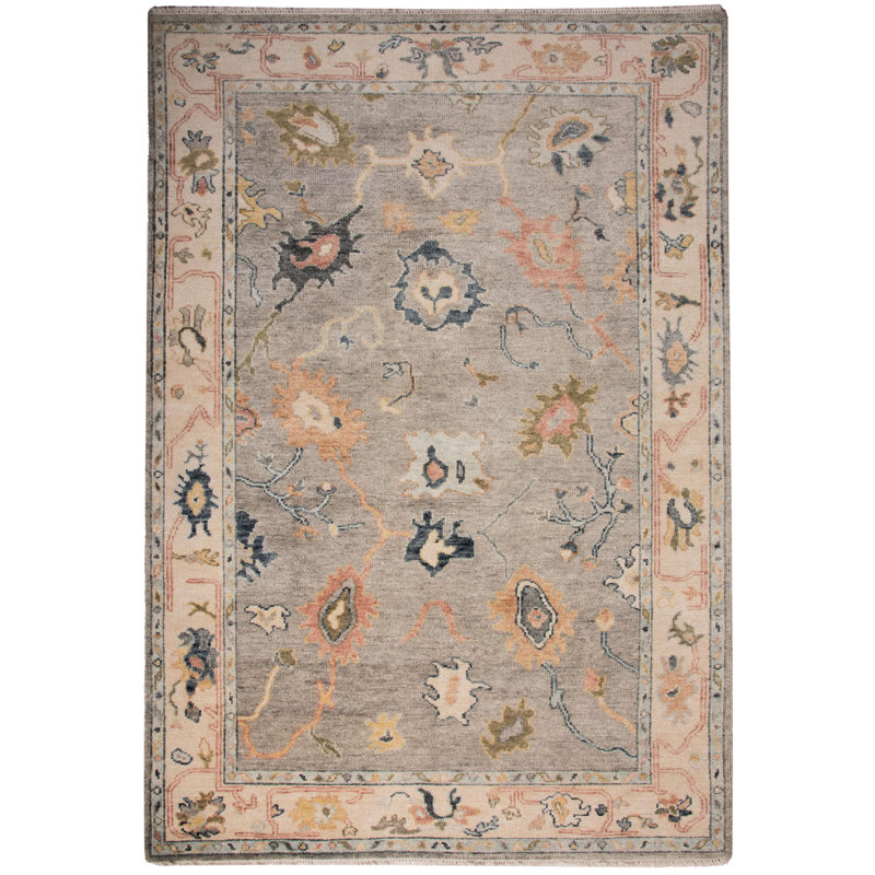 Tapis 100% laine noué à la main, Rectangulaire 2 pi x 3 pi