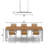  48"L 8-Light Black Metal Industrial Chandelier