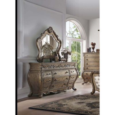 Commode 11 tiroirs Ragenardus, finition chêne rétro