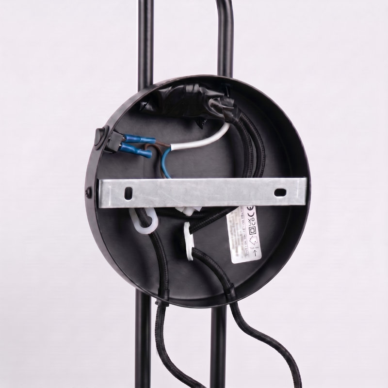 Nox Steel Flush Mounted Sconce, Wall lamp NOX 2 black with a switch, Black, 2 Lights