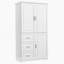 Armoire de rangement avec portes et trois tiroirs pour la salle de bain-211725863