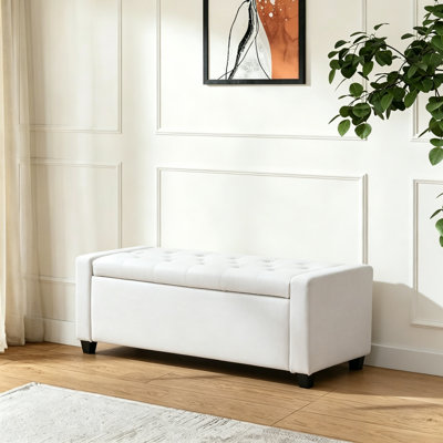Banc de rangement rembourré