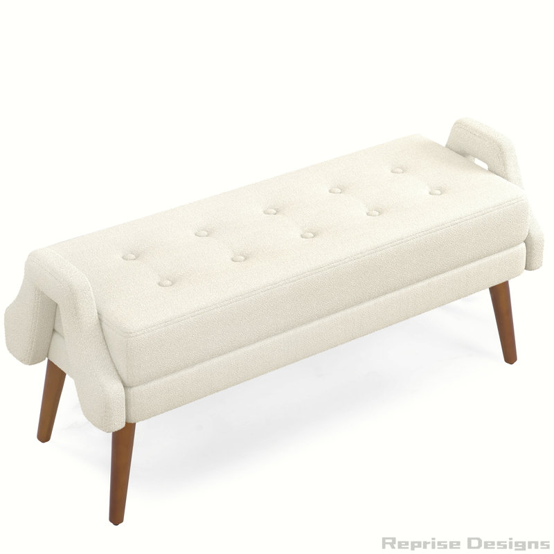 Banc de salon en tissu bouclé, Beige