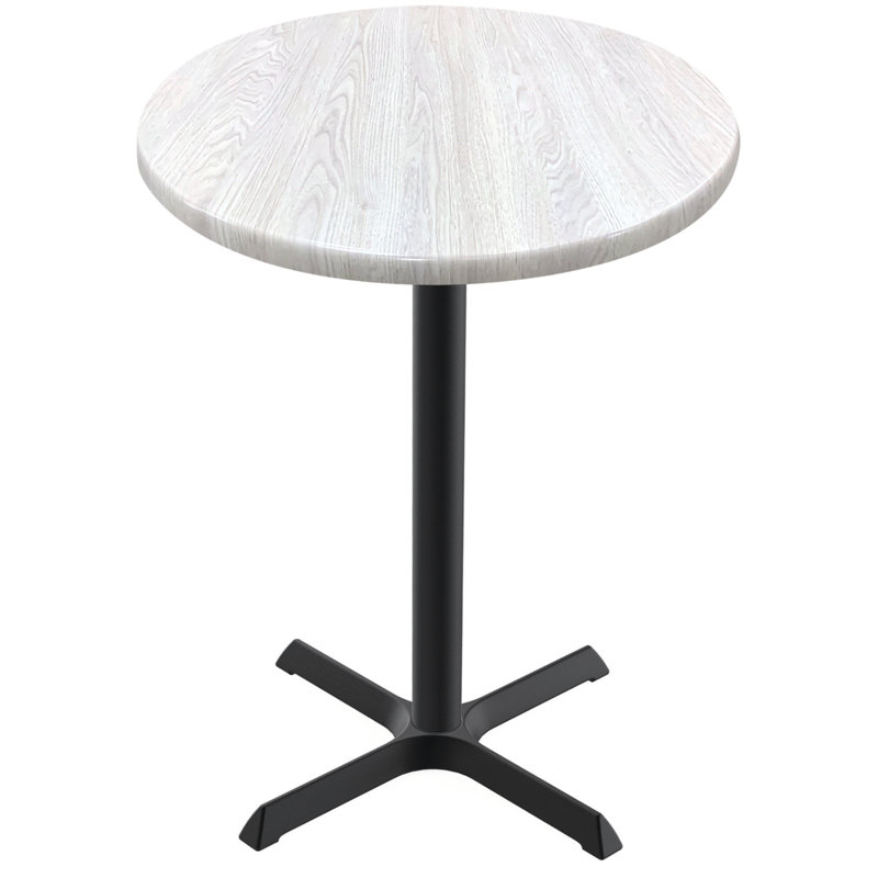 Holland Bar Stool 42" Tall, Indoor/Outdoor Table, 36" L x 36" W, White Ash