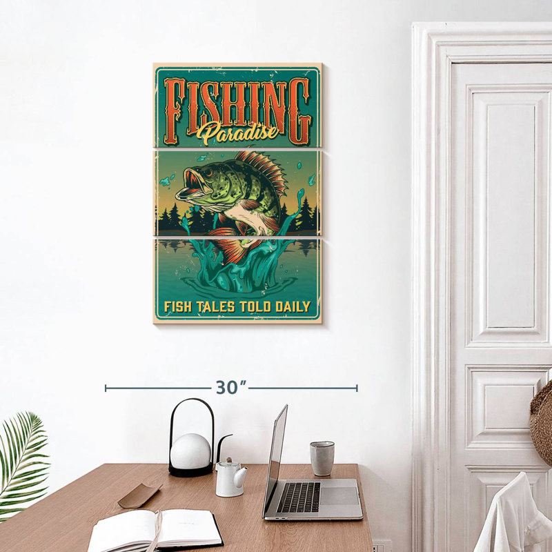 Senne, paradis de la pêche, affiche, H 32 po x l 20 po