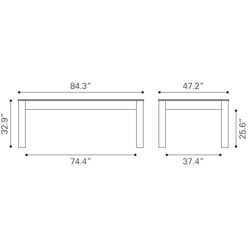 Table Bonker 3 en 1 brun