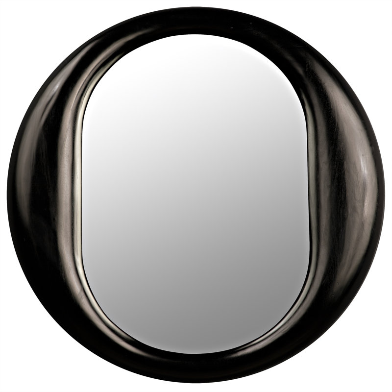 Oh Wood Round Wall Mirror