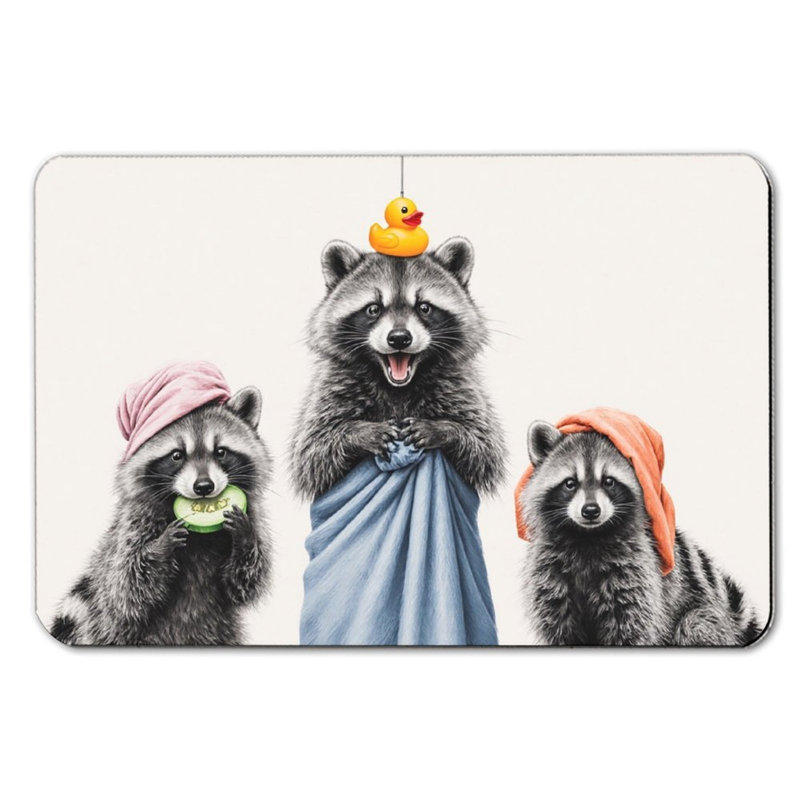 Tapis de bain raton laveur Raccoon, 16 x 24