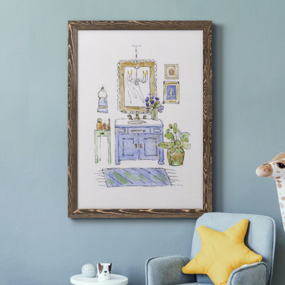 " Sketchy Bath II " Painting Print