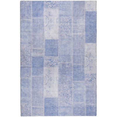 Premium Machine Washable Dream Shag ADS631 Patchwork Rug