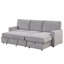 Canapé-lit modulaire Upholstery avec espace de rangement, port USB, 2 porte-gobelets sur les coussins de dossier