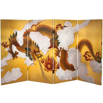 36" x 50.4" Bamboo Tree Double Sided Tree 4 Panel Room Divider
