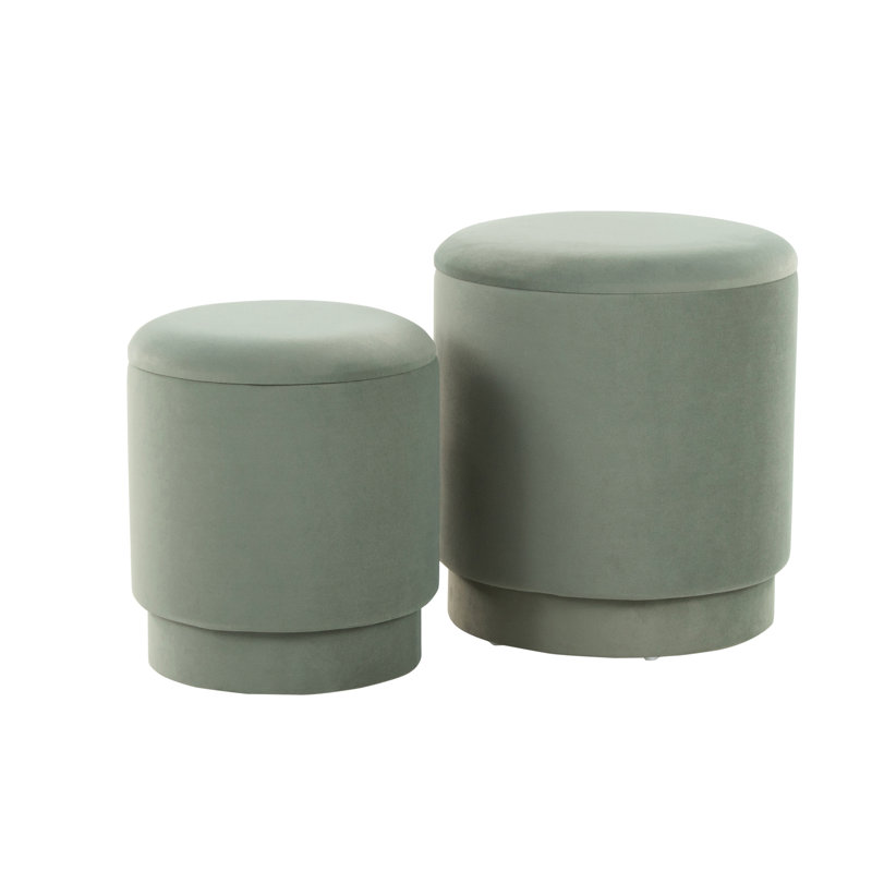 Velours avec couvercles amovibles pour le rangement, rembourrage en mousse confortable, aucun assemblage requis, revêtement intérieur élégant, espace de rangement supplémentaire, deux repose-pieds