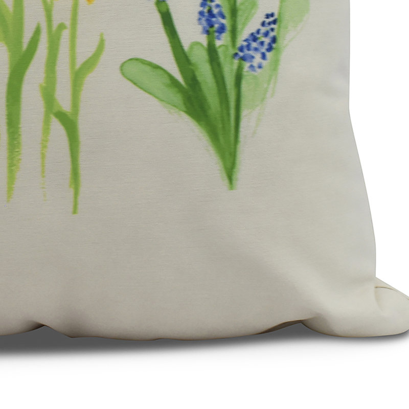 Housse et insert de coussin carré Farmers Market, Rose, 16 po x 1 po