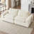 86" Oversized Compression Bean Bag Sofa, Chenille Upholstered Floor Couch-127657291