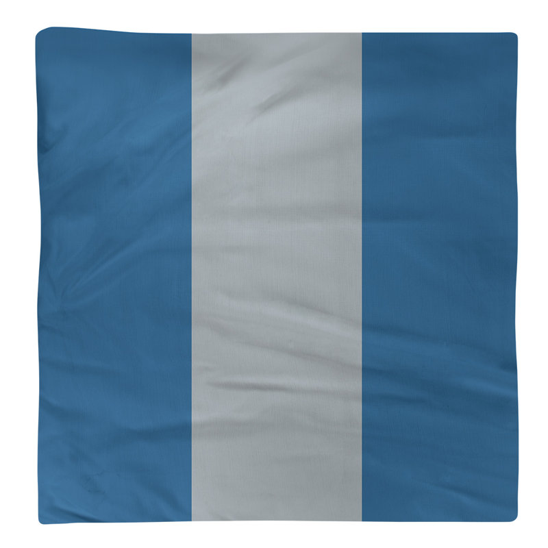 Colorado Striped Square Napkin, 22" x 22", Blue/Silver/Blue, Polyester