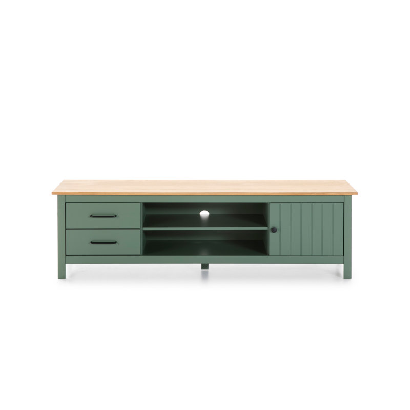Giardina Unfinished TV Stand for TVs up to 55", Green