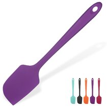 Amour Silicone Kitchen Utensils Set, (9 Piece with Holder) - Purple