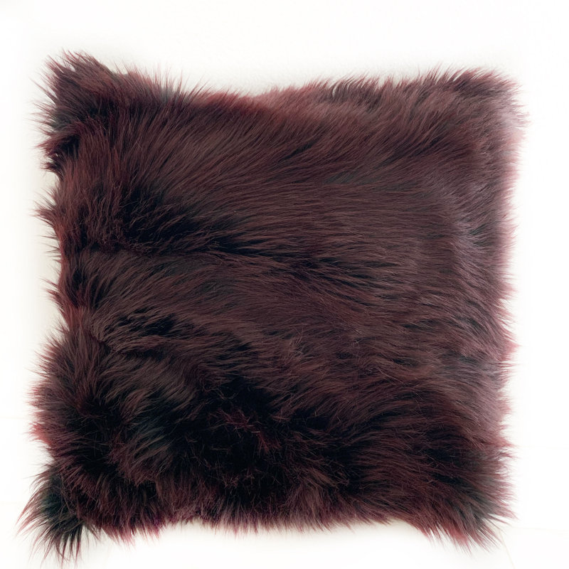 Fancy Plush Animal Print Reversible Throw Pillow, 20" x 20"