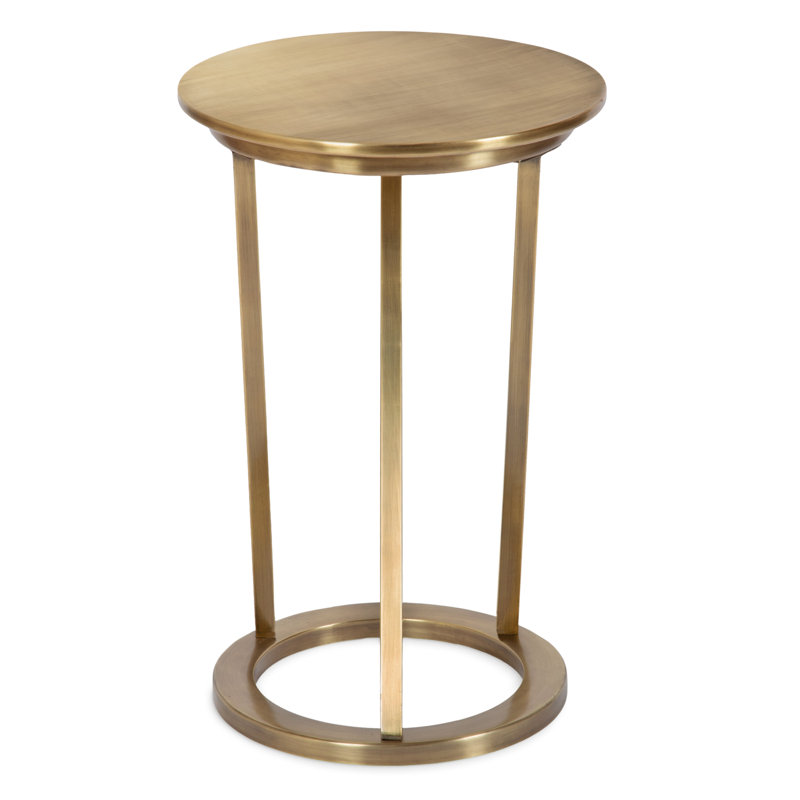Calai End Table, Antique Brass