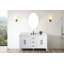 Meuble-lavabo simple 60 po avec plateau en marbre Chambery-94811339-94811333
