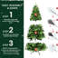 Arbre de 5 pi avec 250 lumières à DEL blanc chaud, 850 pointes d'apparence réaliste, mélange Pe + pour une construction naturelle et durable, support en métal à charnières, décoration de Noël de Noël réaliste et durable-655546290