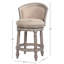 Tabouret de bar 1 PC à hauteur de comptoir pivotant avec siège et dossier rembourrés-131212573-131212574