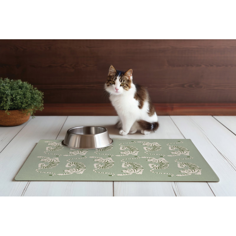 Napperon Hey Tiger, Vert, H 0,08 po x l 24 po x P 36 po