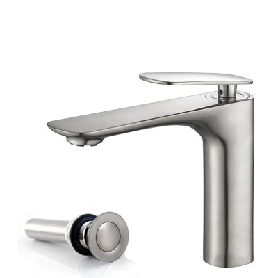 Single-Hole Single-handle Bathroom Faucet with Drain Assembly