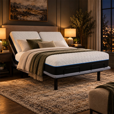 Matelas en mousse viscoélastique infusée de cuivre avec tissu à changement de phase LUMERIS Copper Lux