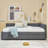 Velvet Upholstered Daybed with Trundle Wood Daybed Guest Bed Daybed Frame-106718287-113302851